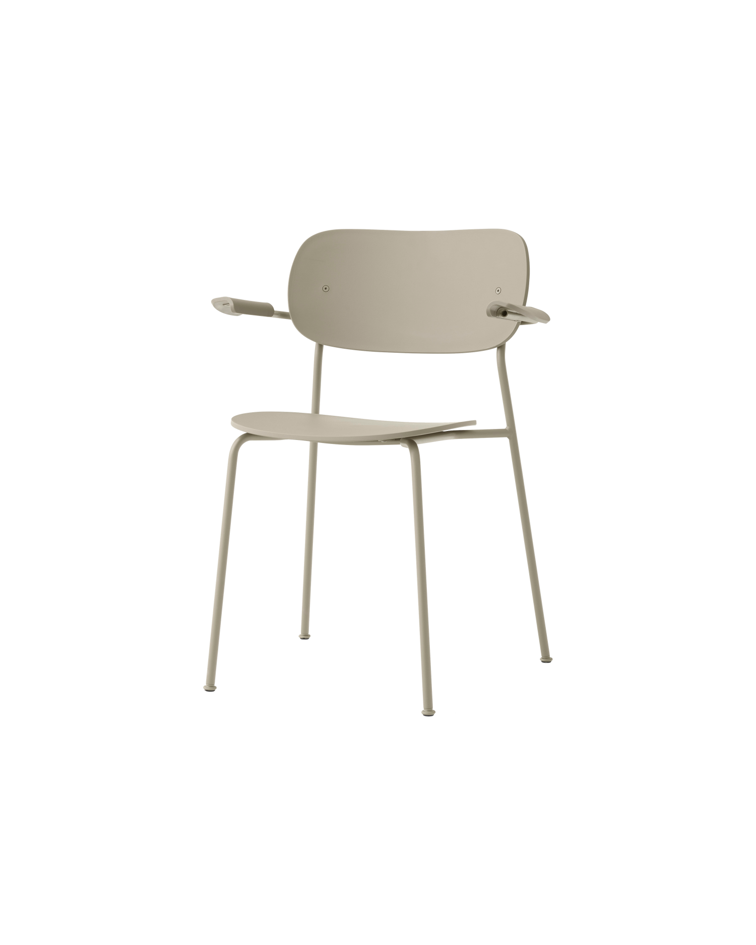 Utemøbel: Spisestolen Co Dining Chair Outdoor fra Audo Copenhagen er en stilren spisestol i værbestandige materialer med et tiltalende design og god sittekomfort.