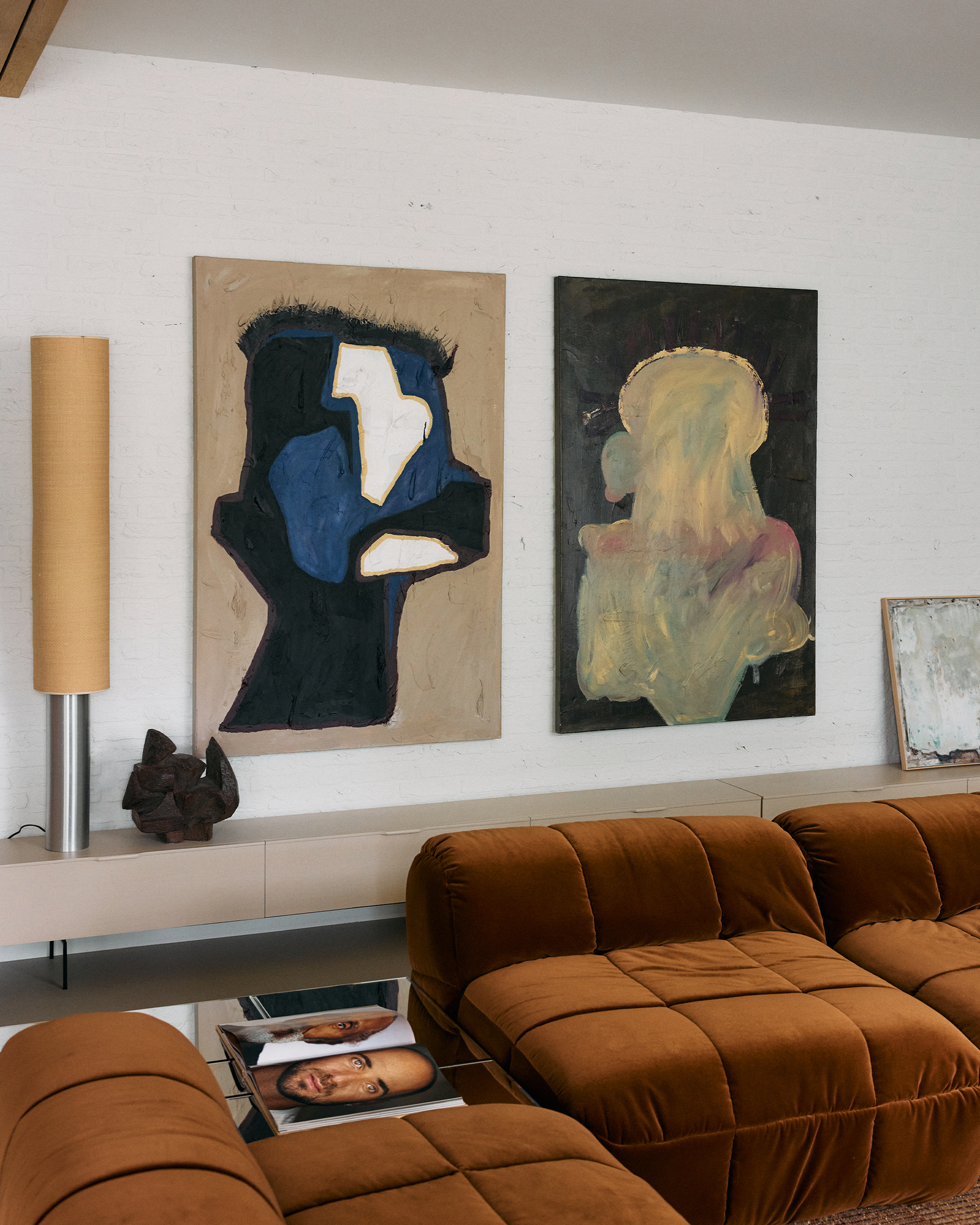 Maleriene på linkanvas Mind Map og Pappagallo 103 x 153 cm av Gabriella Fabien for HK Living.