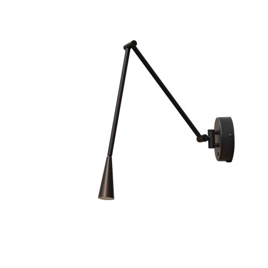 Vegglampen Snake Wall Lamp fra 101 Copenhagen i brunsvart finish