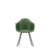 Spisestol Eames Plastic Armchair RE DAX fra Vitra, med svarte ben og grønt sete (Forest)