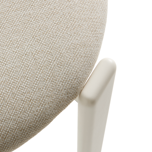 Rey spisestol – Cream White, polstret sete i tekstil Mode 011