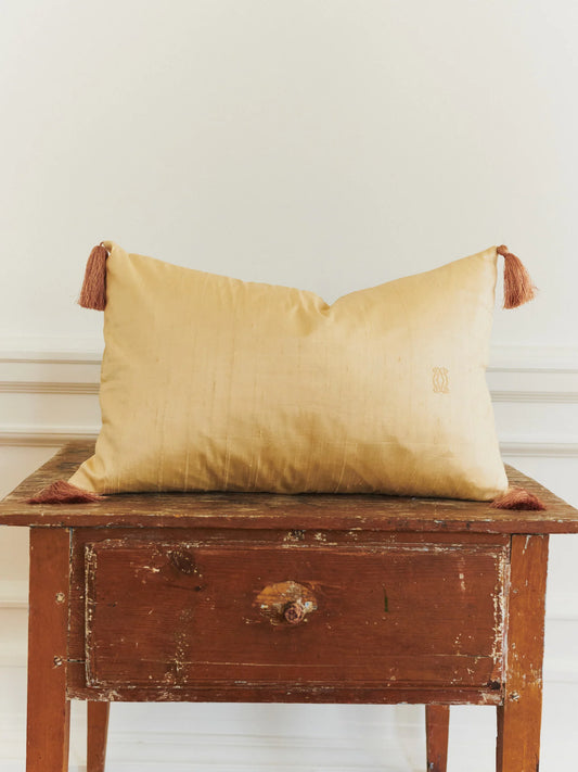 Pute Silk Cushion – Soft Yellow