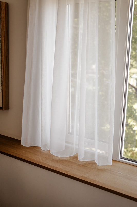 Gardintekstil hotell Flor, farge 01 Hvit