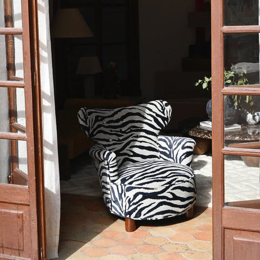 Lenestolen Elias Armchair Zebra fra Dusty Deco