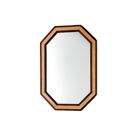 Speilet Rattan i den minste størrelsen.