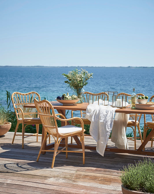 Utestolen Margret Dining Armchair fra Sika Design i fargen Natural