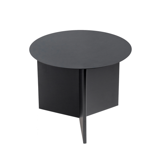 Sidebord Slit Table round svart