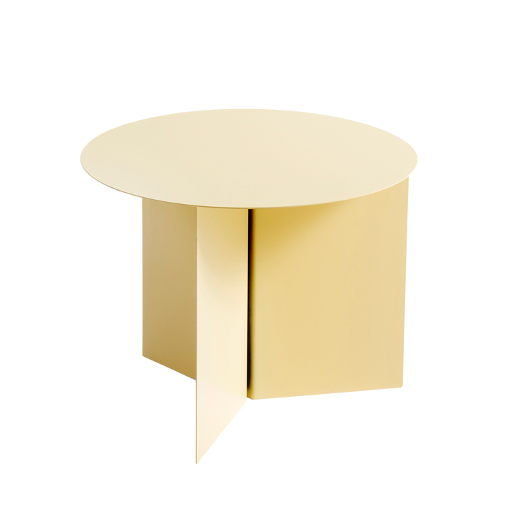 Sidebordet Slit table round i fargen Light yellow fra Hay.