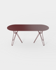 Spisebordet Tio Dining Table Oval 70x175 cm fra Massproductions i fargen Red Wine. Bordet finnes i mange andre farger.