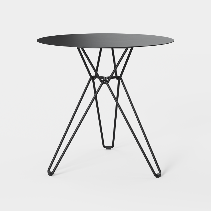 Spisebordet Tio Dining Table Ø75 cm fra Massproductions i fargen Black