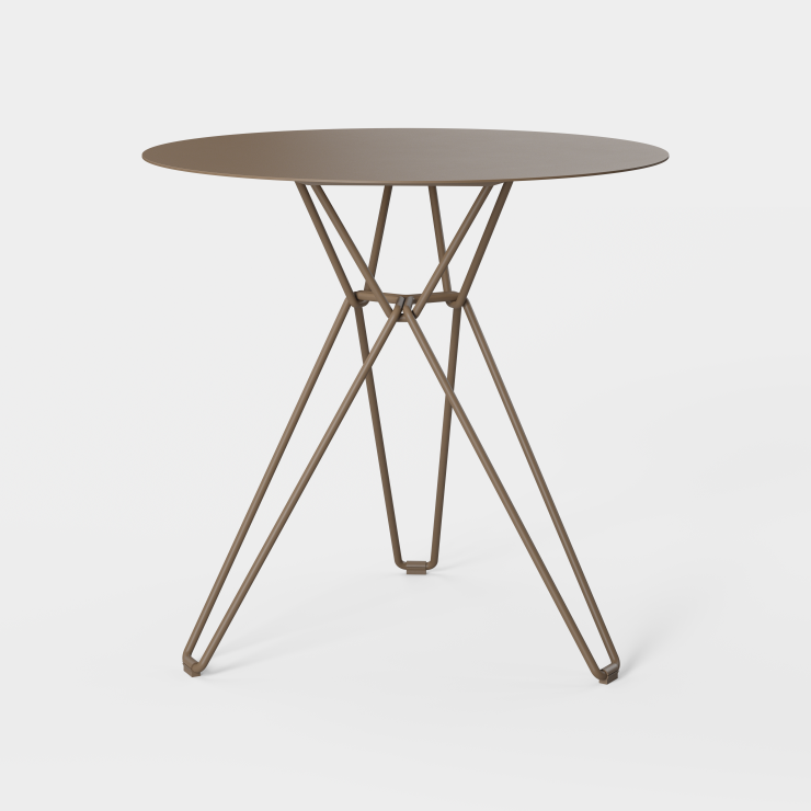 Spisebordet Tio Dining Table Ø75 cm fra Massproductions i fargen Pale Brown