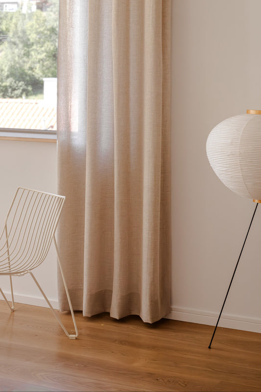 Gardin ull Wool fra OsloDeco, i fargen Sand 04