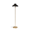 Gulvlampen Bolero fra Rubn i messing med svart skjerm (small).