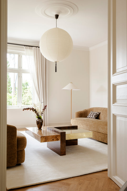 Kvadratisk sofabord Cresta Lounge Table i burl / rotfiner fra OsloDeco