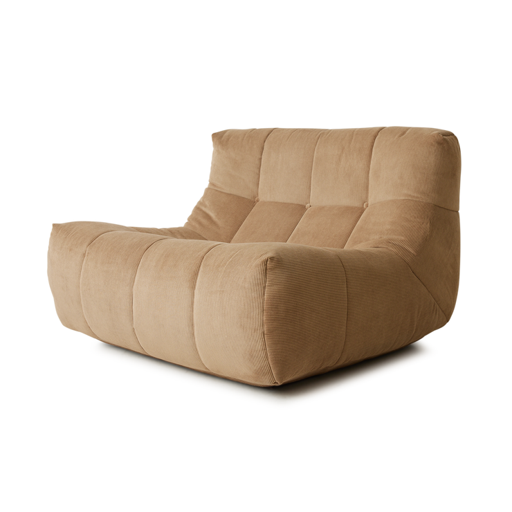 Lenestolen Lazy Lounge Chair fra HK Living i tekstilet Corduroy Rib Brown.