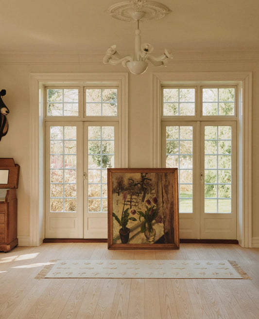 Løper Colonnade no.14 - Tulipanmønster Kremhvit fra Cappelen Dimyr