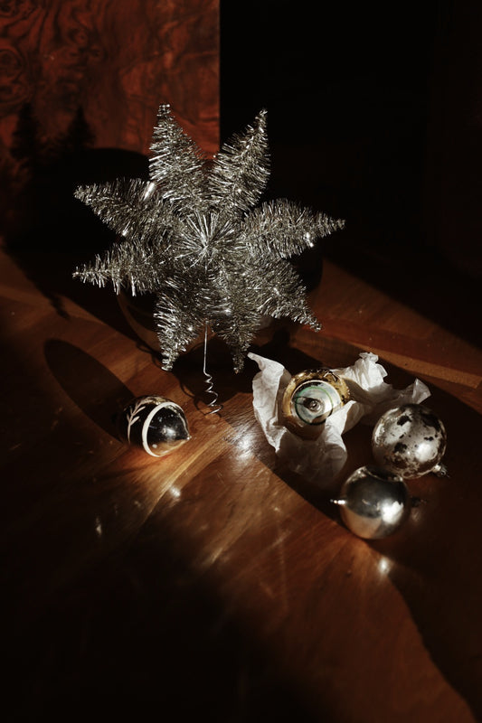 Toppstjerne med tinsel