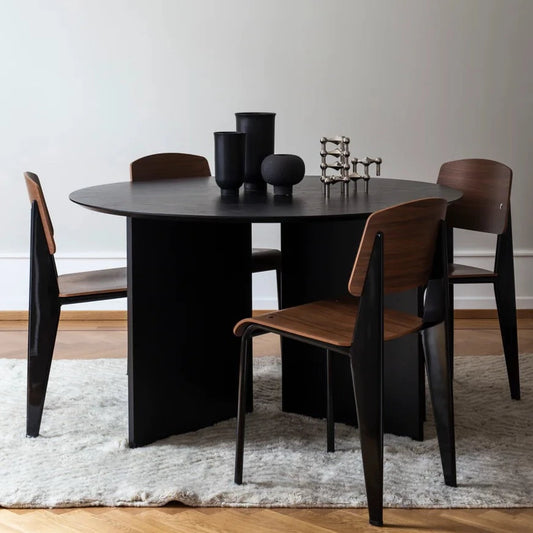 Spisestol Standard svart/valnøtt