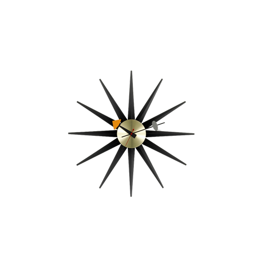 Klokken Sunburst Clock, fra Vitra blir som et nydelig smykke på veggen din, og er et perfekt og tidsriktig alternativ til kunst og bilder