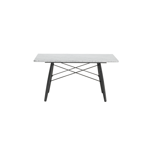 Sofabord Eames Coffee Table 76x76 med plate i hvit Carrara marmor
