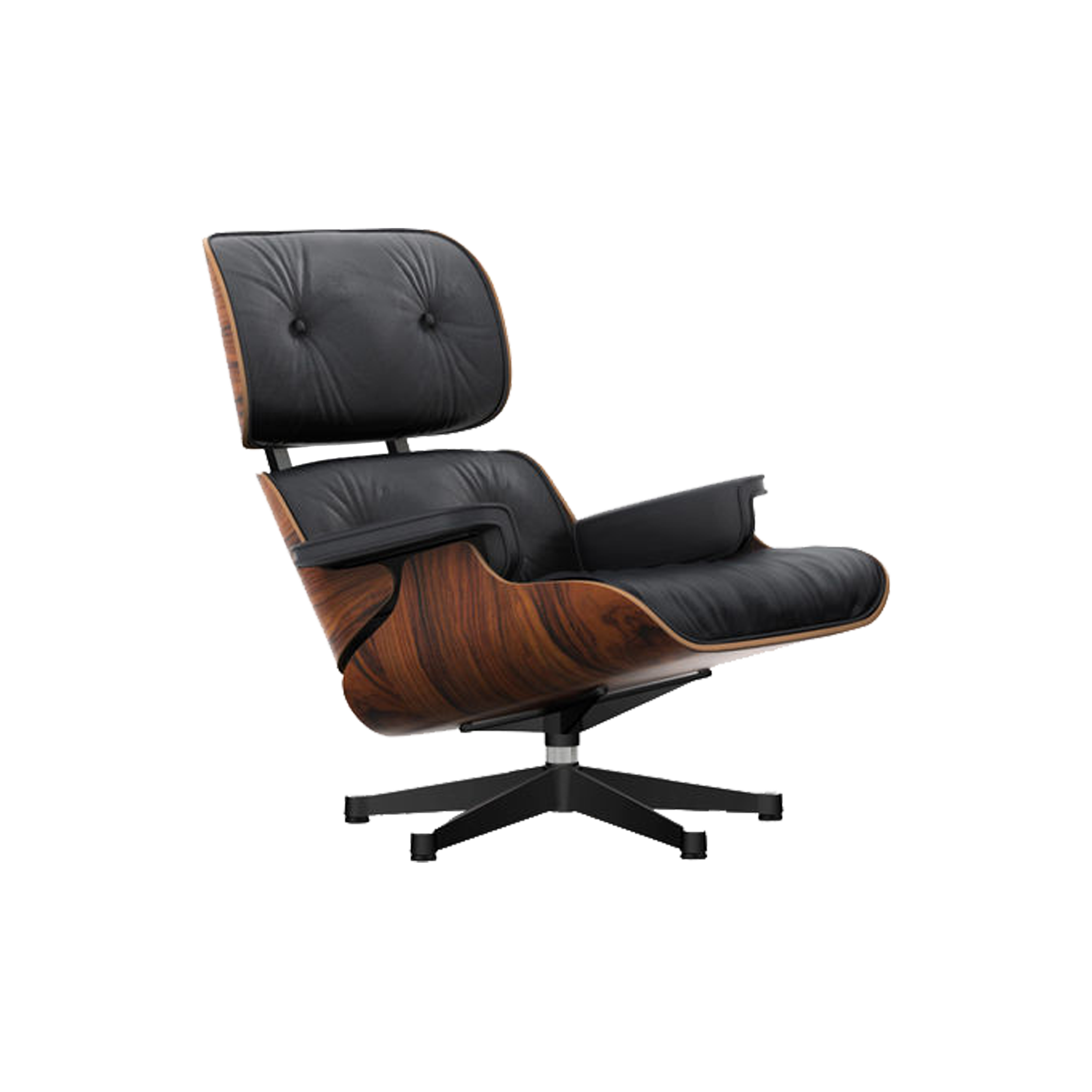 Eames Lounge chair new dimension Nero 66 palisander OsloDeco