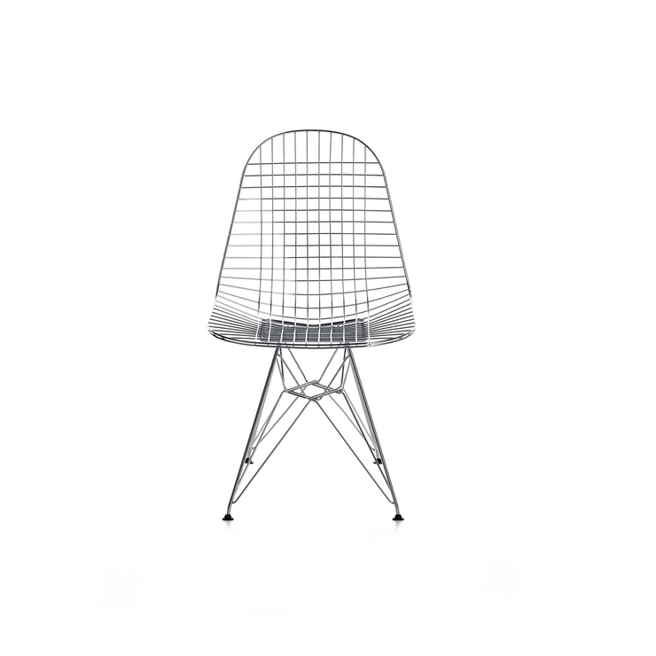 Wire Chair DKR i forkrommet sølv.