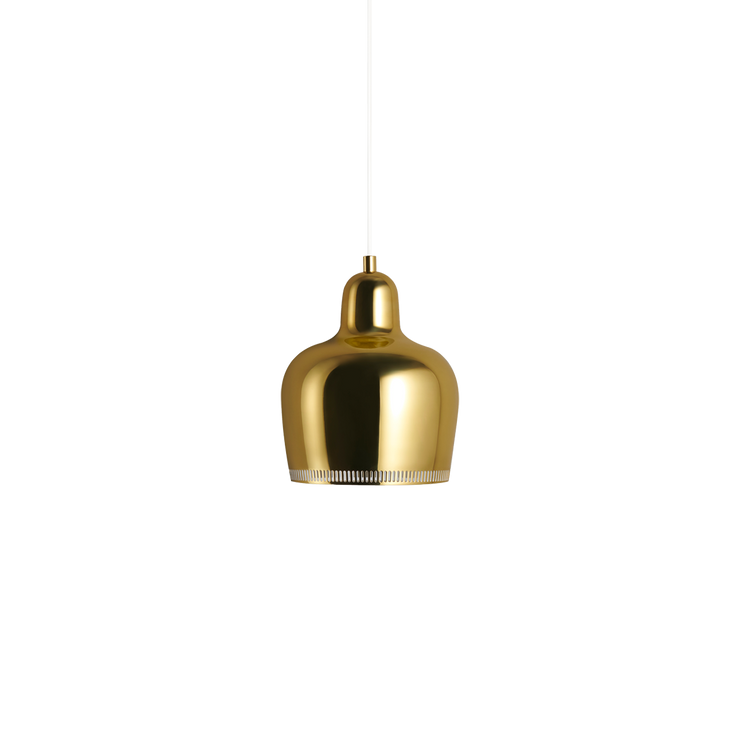 Golden Bell messing/hvit innside: Messing, polish og lakk