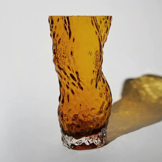 Vase Ostrea Rock amber