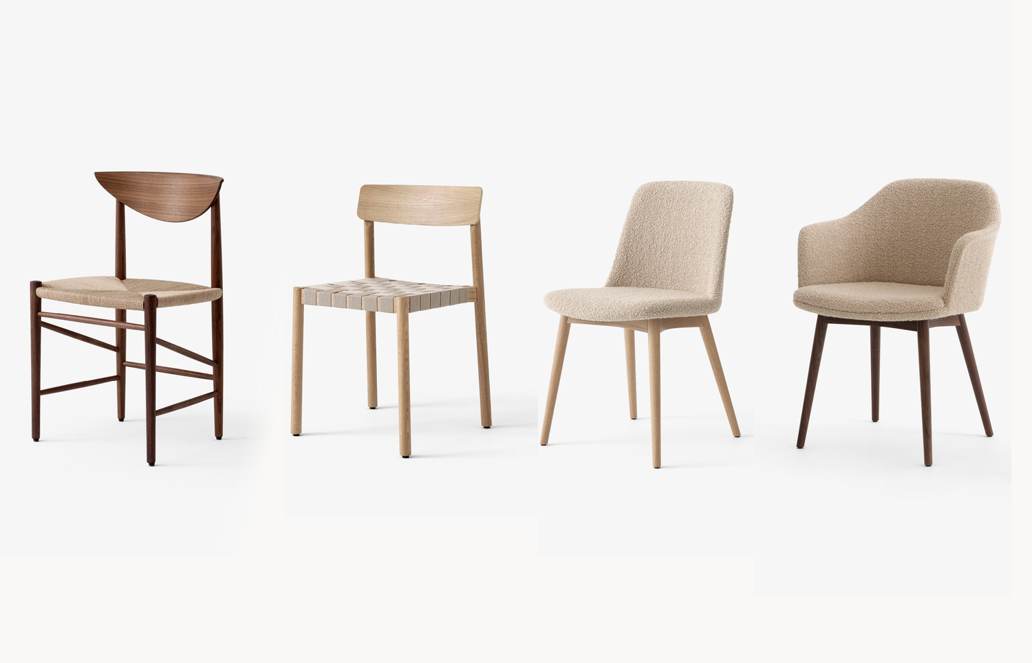 Kjøp 3, få 4: Spisestoler Betty, Drawn og Rely