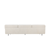 Sofaen Flaneur fra Gubi som 3-seter i tekstilet Limonta, White 15, sett bakfra.