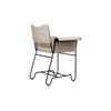 Spisestol Tropique Dining Chair fra Gubi,  svart med tekstil Leslie Limonta 12, uten frynser