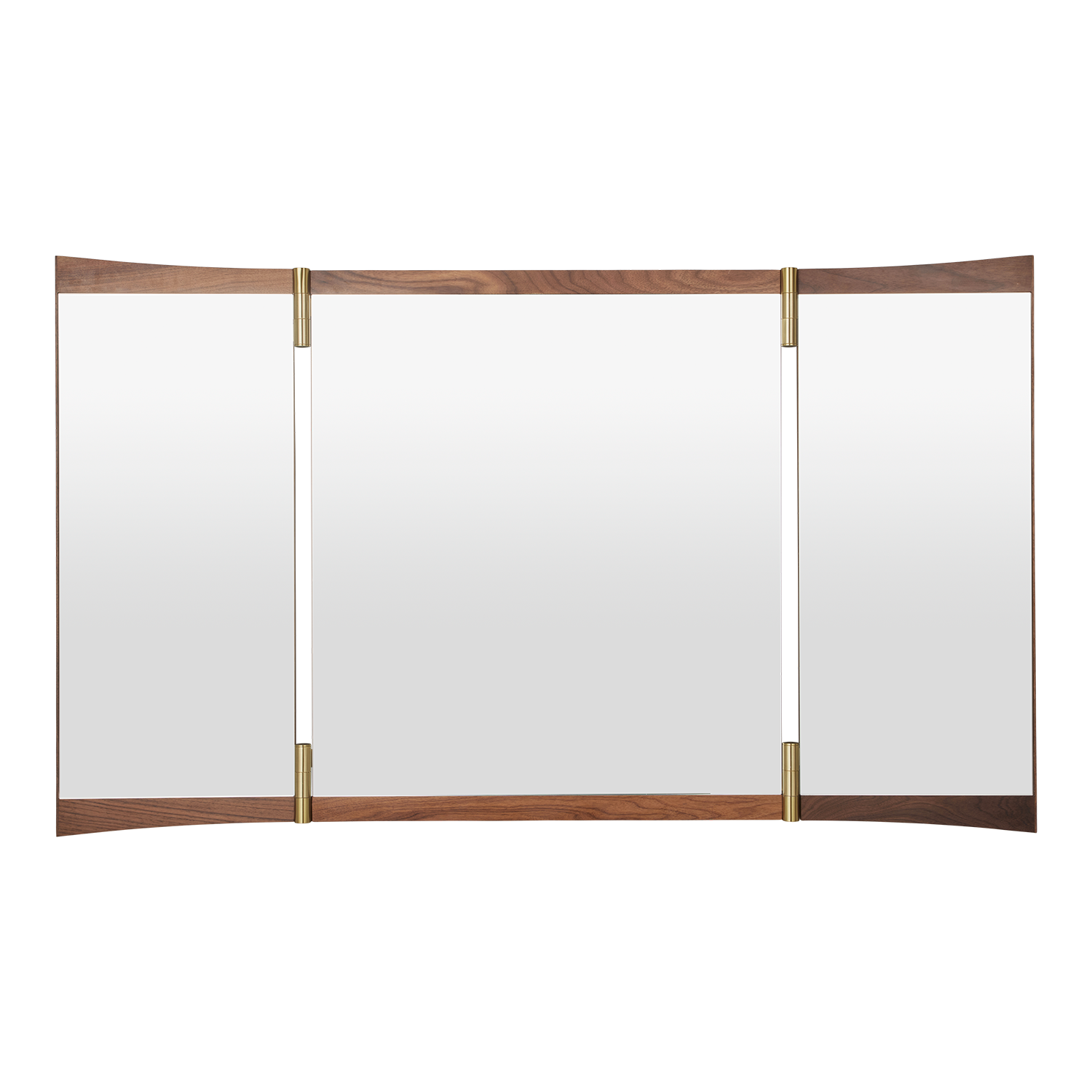 Vanity Mirror 3 fra Gubi. Sidepanelene kan roteres og lukke speilet helt. 