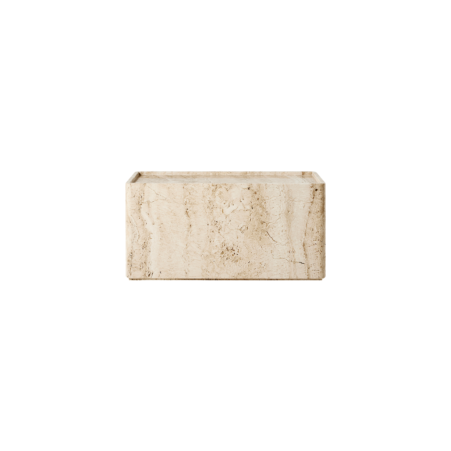 Sidebord Pietra fra Gubi i hvit travertin (Neutral White).