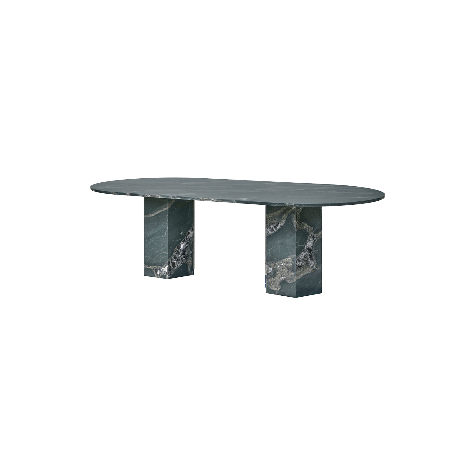 Avlangt og elipseformet spisebord Epic Outdoor Dining Table fra Gubi.