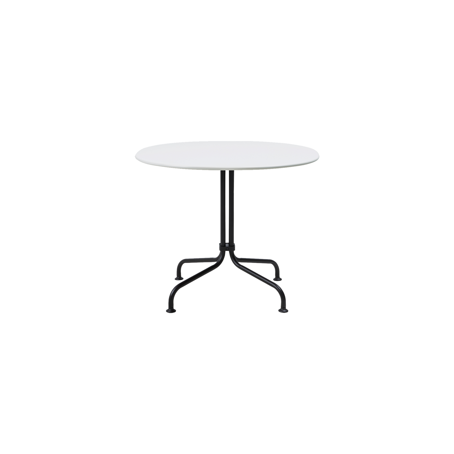 Kafébordet Carmel Bistro Lounge Table fra Gubi i hvitt/Clam White.