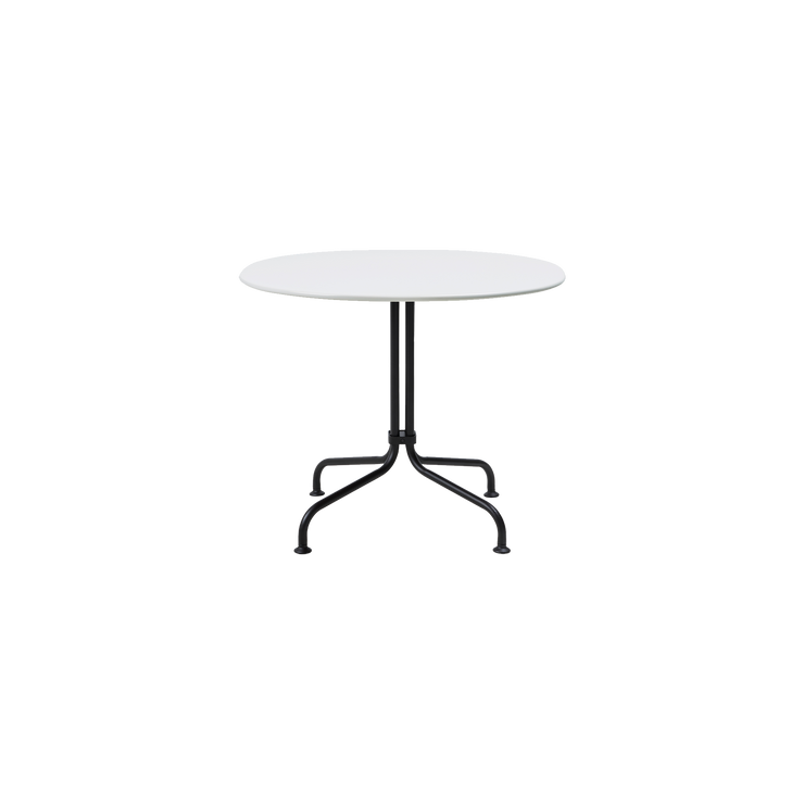 Kafébordet Carmel Bistro Lounge Table fra Gubi i hvitt/Clam White.