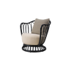 Lenestol Grace Outdoor Lounge Chair fra Gubi i sort pulverlakkert aluminium/Black.