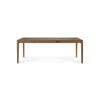 Spisebord Bok Dining Table Extendable fra Ethnicraft med finish i ubehandlet teak