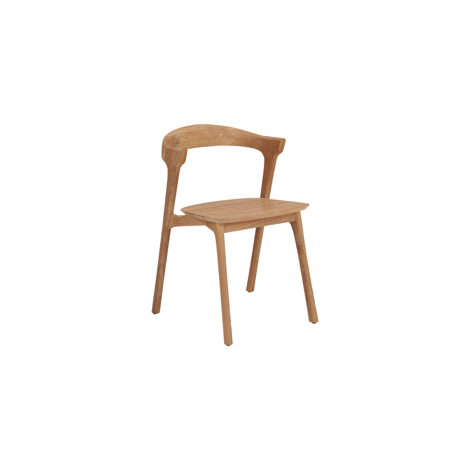 Designet til spisestolen Bok Outdoor Dining Chair fra Ethnicraft er elegant og visuelt sett oppleves den både nett og lett i uttrykket. 