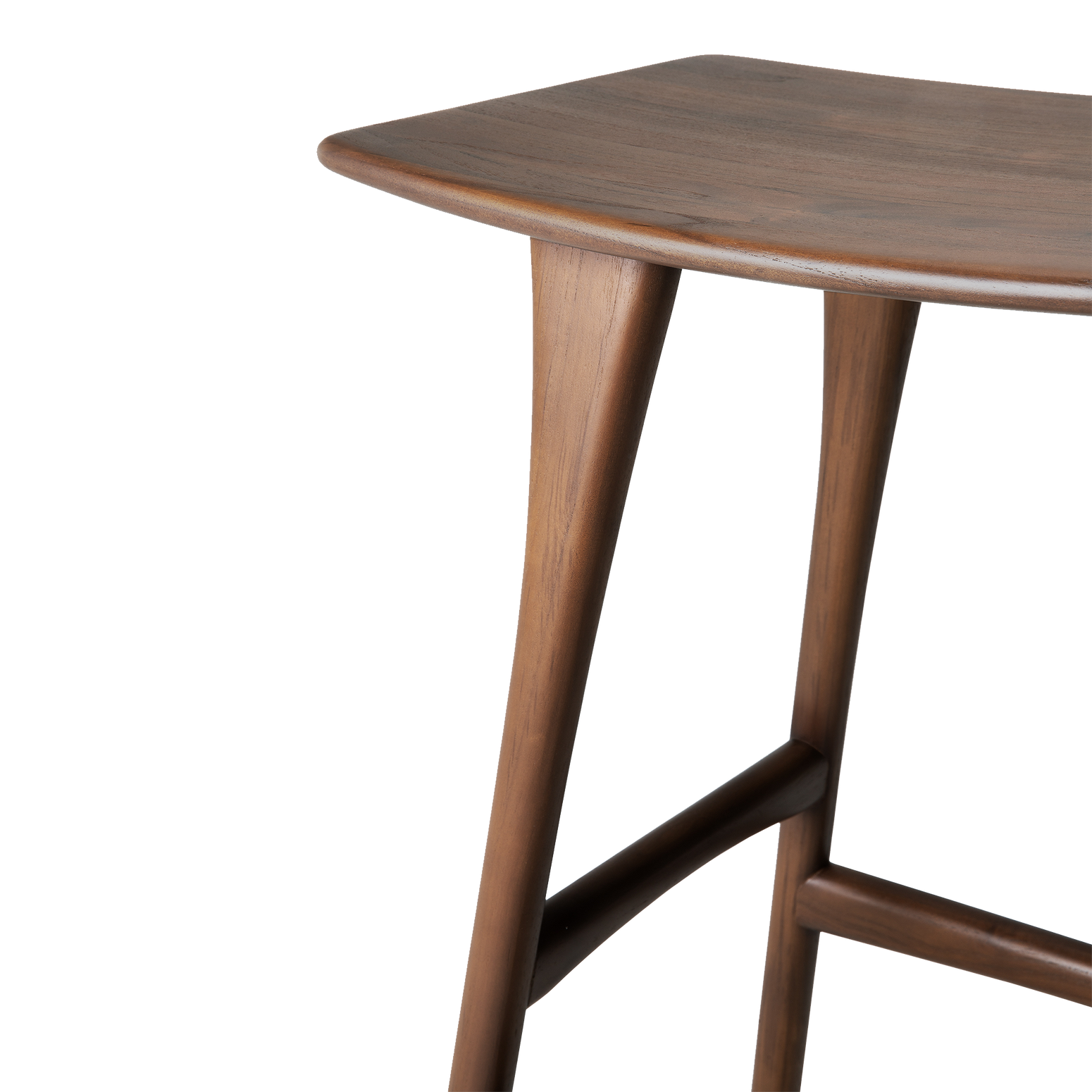 Barkrakk Osso Bar Stool (H80 cm) i brunlakkert teak/brown teak fra Ethnicraft.