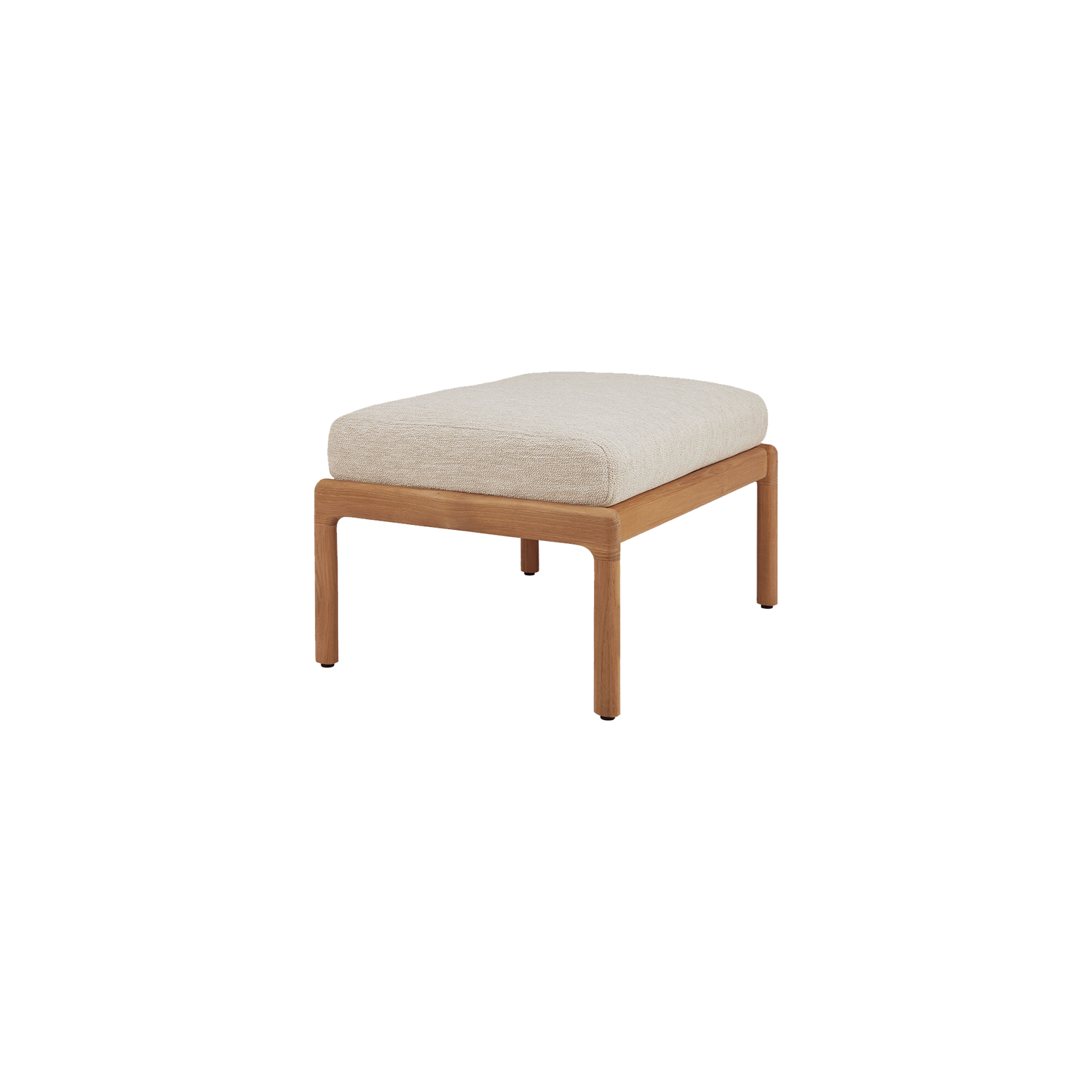 Ethnicraft sin komfortable puff Jack Outdoor Footstool er en del av Jack Outdoor-serien, designet av Jacques Deneef. 