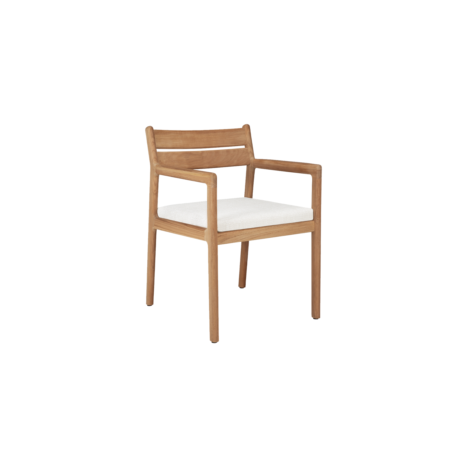 Spisestol Jack Outdoor Dining Chair med armlene med pute i Off White fra Ethnicraft.