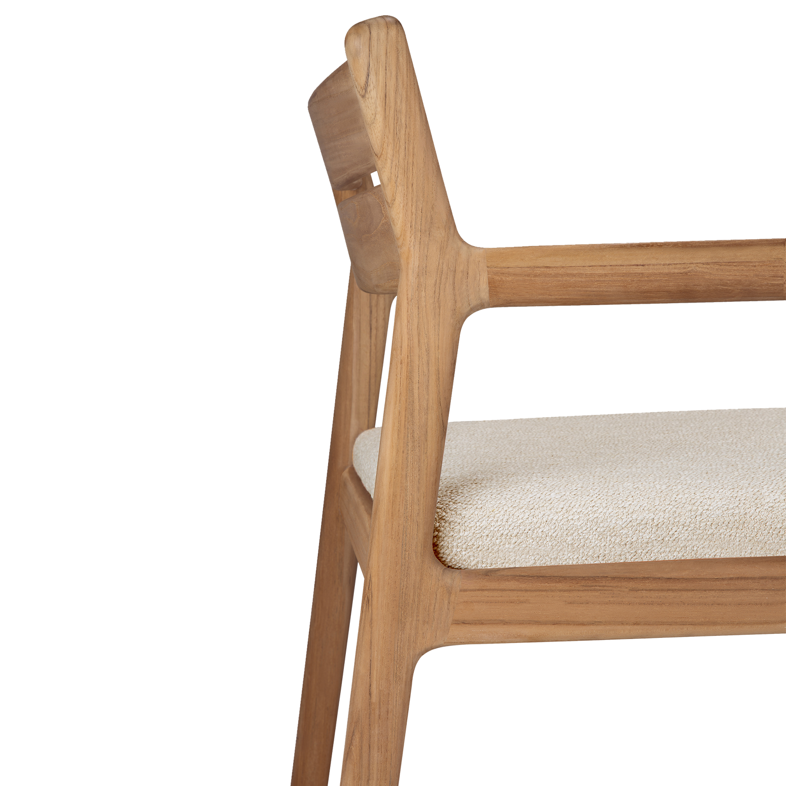 Spisestol Jack Outdoor Dining Chair med armlene med pute i beige/Natural fra Ethnicraft.