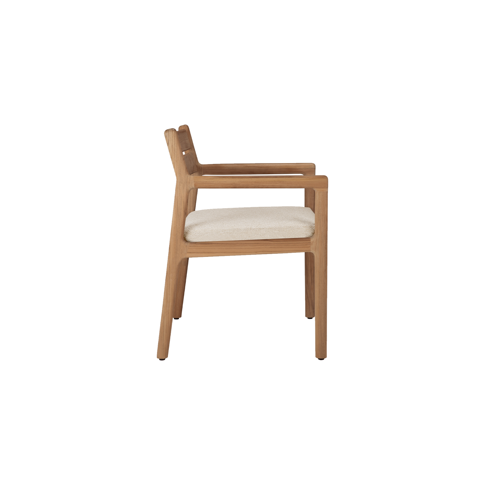 Spisestol Jack Outdoor Dining Chair med armlene med pute i beige/Natural fra Ethnicraft.