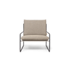 Utestol Desert Dolce Lounge Chair i Dark Sand / gråbeige med svart understell fra Ferm Living.