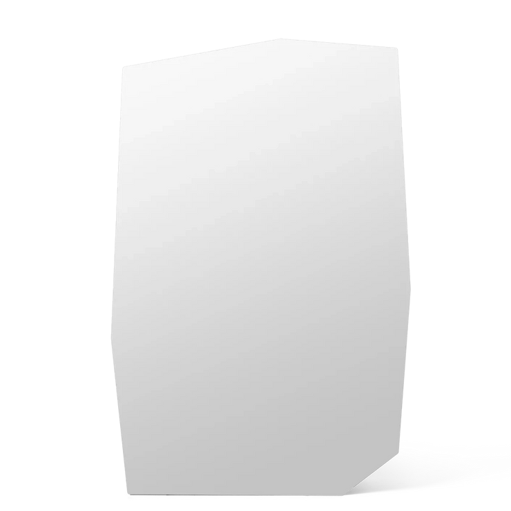 Speil Shard Mirror Cabinet refererer til inspirasjonen bak speilet, de skarpe og rå kantene på biter av knust keramikk, glass og stein