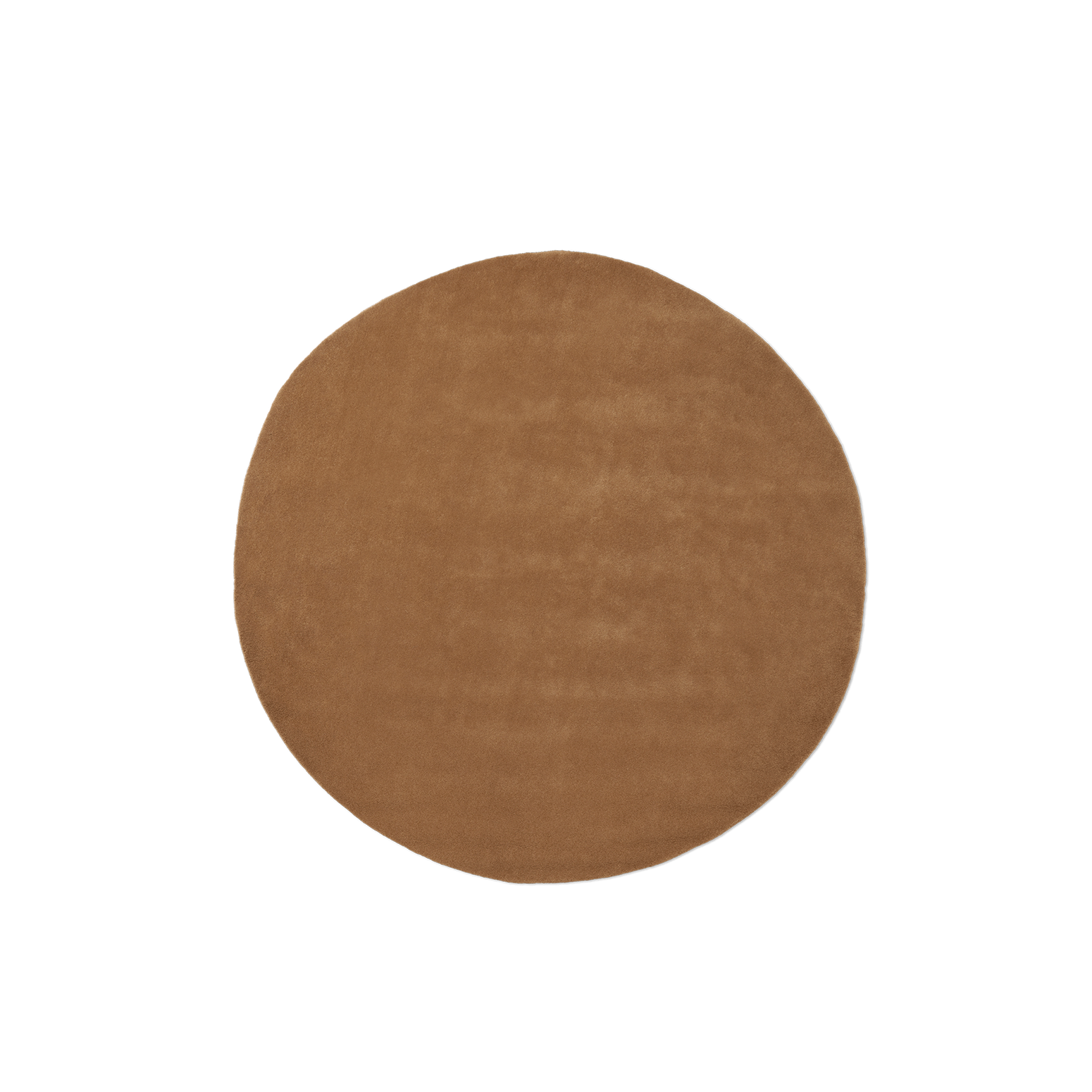Teppe Stille Tufted Rug fra Ferm Living i fargen Toffee i rund variant