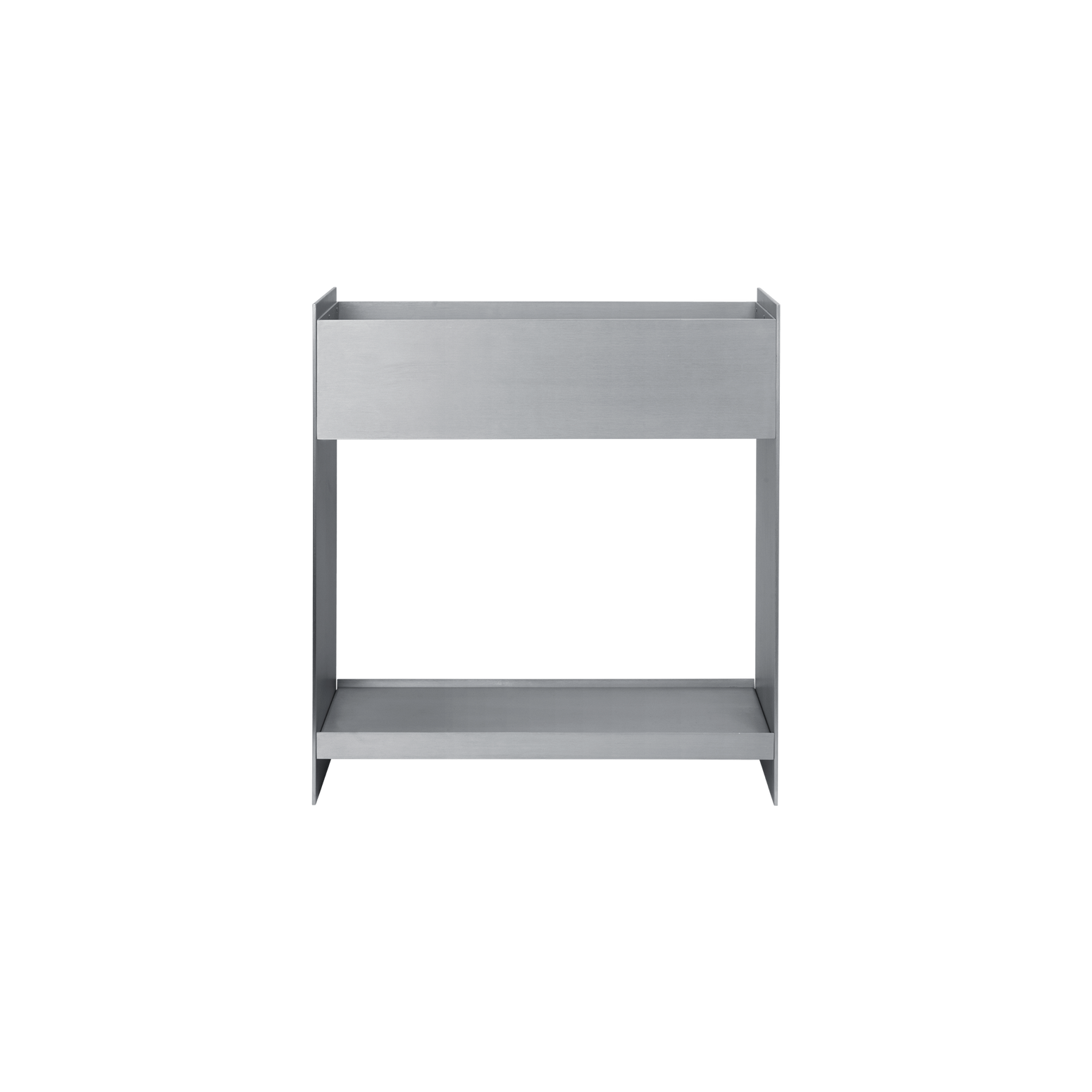 Plantekassen Lager Plant Box fra Ferm Living i børstet aluminium