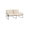 2-seter utesofa Desert i Pure Bouclé / off-white bouclé med svart understell fra Ferm Living.