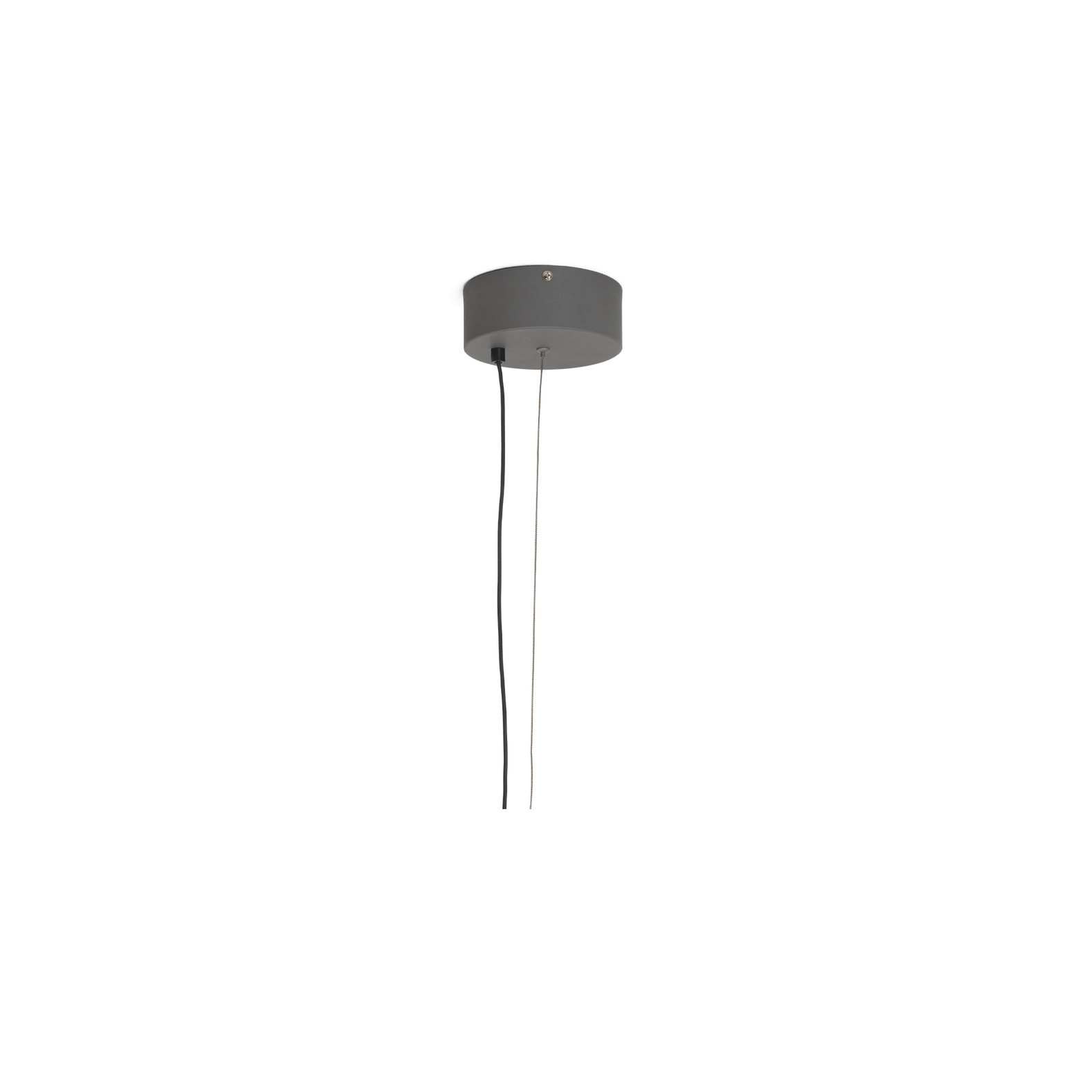 Pendellampen Oeste Pendant Lamp fra Ferm Living følger med baldakin, takbraketter og monteringsskruer.